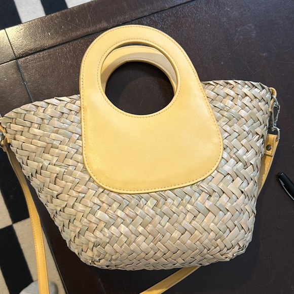 Mango Straw Basket Tote Bag - Picture 6 of 7